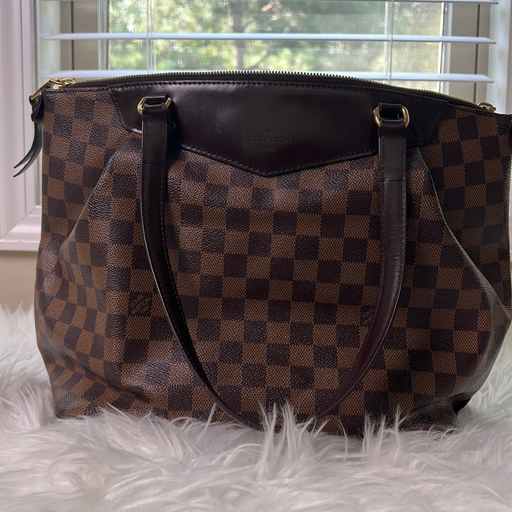 Louis Vuitton brown checker print Westminster Bag